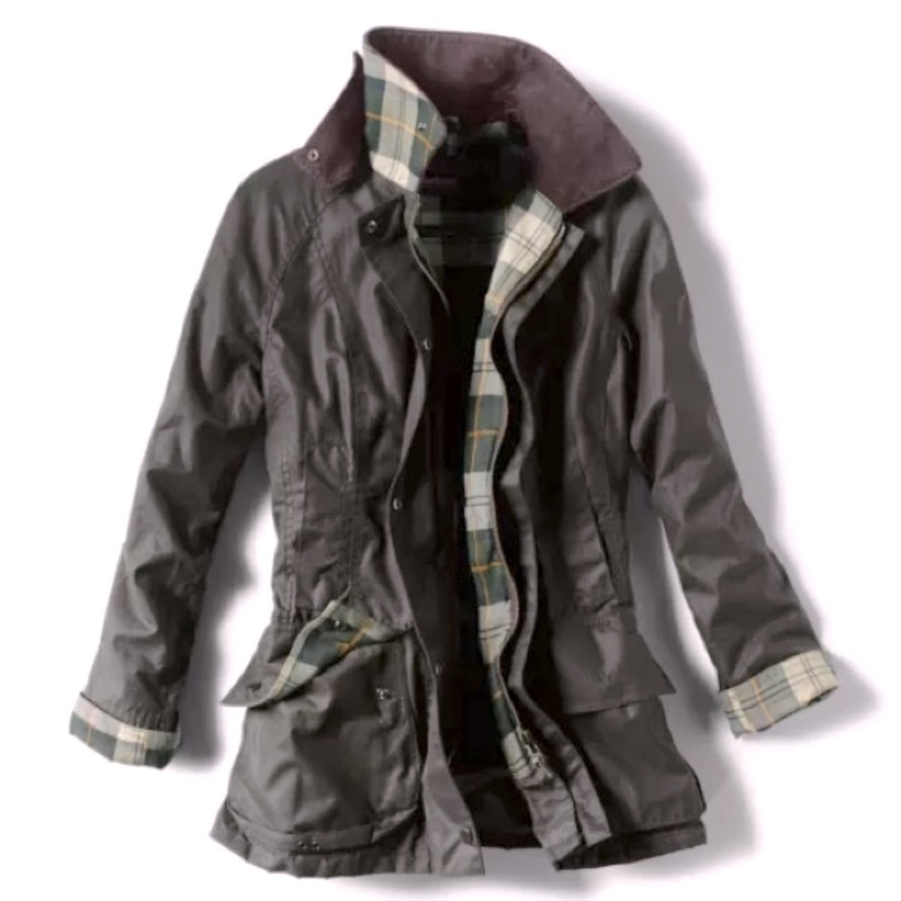 Barbour Beadnell Wax Jacket - Sage Size 4